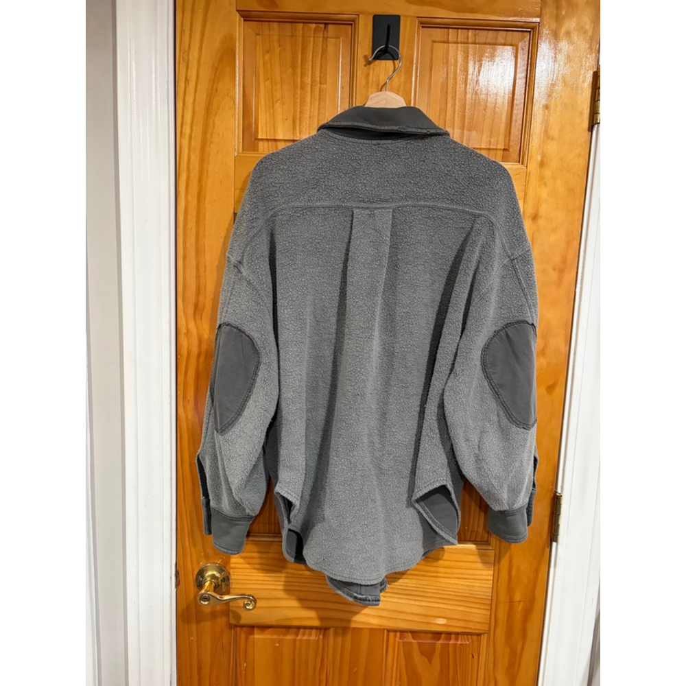 Free People Ruby Jacket Women’s Grey Fleece Oversized Casual Shacket XS - Picture 3 of 8